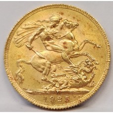 SOUTH AFRICA 1925 . ONE 1 SOVEREIGN . GOLD COIN